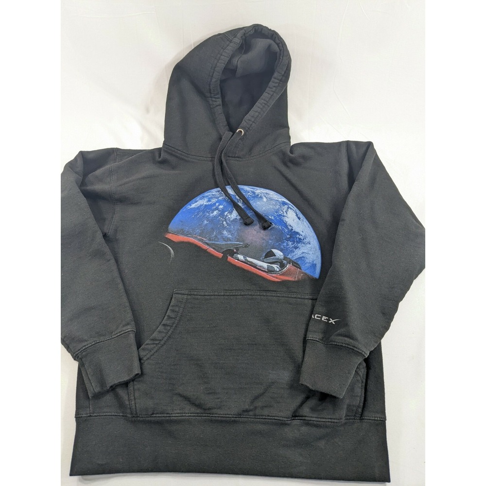 SpaceX‎ Official Hoodie Hooded Sweatshirt Falcon High 2018 Black Mens Size M